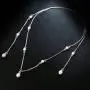 FXmimior Bridal Jewelry Backdrop Necklace Rhinestone Jewelry for Wedding