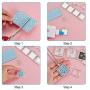 36 Pieces Pendant Trays Set, Including 18 Pieces Rhinestone Bezel Pendant Trays Square Shape Pendants with 18 Pieces Glass Square Cabochons for DIY Jewelry Pendant, Silver