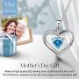 ✦Gifts for Mothers Day✦ Forever Love Heart Necklace Jewelry 18K White Gold/ Rose Gold Plated 925 Sterling Silver Birthstone Pendant Necklace with 5A Cubic Zirconia Birthday Gifts for Women and Girls
