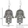 Ancient Evil Eye Hamsa Fatima Hand Drop Earrings for Women Filigree Palm Dangle Earring Jewelry