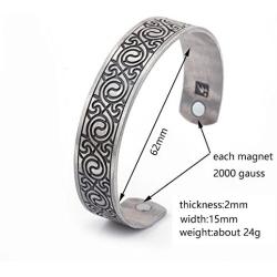 Dawapara Vintage Irish Celtic Knot Spiral Swirl Magnetic Health Cuff Bracelet Men Women Gift Jewelry