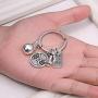 RINHOO FRIENDSHIP Stainless Steel Fitness Keychains with Quotes Weight Plate Dumbbell Kettlebell Charms Keyring
