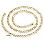 Gold Chain Necklace 9MM 14K Diamond Cut Smooth Cuban Link with a Warranty of A Lifetime USA Made!