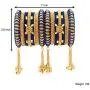 Aheli Indian Traditional Velvet Bangle Set with Hangings Chudha Set Wedding Wear Fashion Jewelry for Women