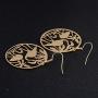 SENFAI Cute Coper Flamingo Bird Dangle Earrings Women Jewelry Beautiful 3 Tone
