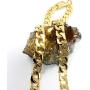 Gold Cuban Link Chain Necklace for Men Real 14MM 24K Plated Karat Diamond Cut Heavy w Solid Thick Clasp US MADE