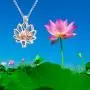 YWN Sterling Silver Cremation Jewelry for Ashes - Lotus Flower Pendant with Mini Keepsake Urn Memorial necklace for ashes of loved one YWN Sterling Silver Cremation Jewelry for Ashes - Lotus Flower Pendant with Mini Keepsake Urn Memorial necklace for ashes of loved one