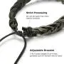 Jstyle 12Pcs Braided Leather Bracelet for Men Women Cuff Wrap Bracelet Wristbands Adjustable