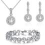 Crystalline Azuria Jewelry Sets for Women - Premium Wedding Jewelry Sets - Bridal Jewelry Set with Necklace and Earring for Bride - Cubic Zirconia Bridesmaid Jewelry - Fashion Prom Costume Jewelry