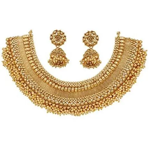 Ratna creation SANARA Bollywood Traditional South Indian Women Wedding Pearl Choker Necklace Earring Set Wedding Partywear Jewelry Ratna creation SANARA Bollywood Traditional South Indian Women Wedding Pearl Choker Necklace Earring Set Wedding Partywear Jewelry