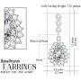 Kelofty Cubic Zirconia Dangle Earrings for Women, Girls, Bridesmaids Earrings with 14k-White-Gold-Plated, Womens Earring Dangle, Bride Earrings