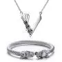 Mens Stainless Steel Viking Norse Jewelry Sets Viking Dragon Twist Bangle + Viking Necklace Mens Stainless Steel Viking Norse Jewelry Sets Viking Dragon Twist Bangle + Viking Necklace