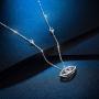 IOHUPCI Evil Eye Jewelry 925 Sterling Silver Blue White CZ Eye Pendant Necklace Gifts for Women Girl 18'' Sliver Chain