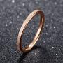 MgTree 2mm Rose Gold and Silver 2PCS a Set Stainless Steel Sand Blast Finish Engagement Rings for Women Girls, Sizes 4 to 10
