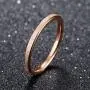 MgTree 2mm Rose Gold and Silver 2PCS a Set Stainless Steel Sand Blast Finish Engagement Rings for Women Girls, Sizes 4 to 10