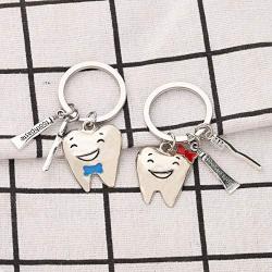 AKTAP Dental Hygienist Gifts Dentist Funny Keychain Dentist Graduation Gift for Him or Her Dental Assistant Jewelry