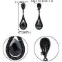 EVER FAITH Womens Austrian Crystal Elegant Dual Tear Drop Clip-on Dangle Earrings EVER FAITH Womens Austrian Crystal Elegant Dual Tear Drop Clip-on Dangle Earrings