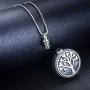 Urn Necklaces for Ashes Oxidized Silver 925 for Women,Cremation Jewelry for Ashes Keepsake Memorial Pendant Necklace Gifts for Best Friends