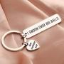 SEIRAA Knitting Gift Crochet Jewelry I Swoon Over Big Balls Keychain Knitter Gift Crocheting Jewelry Maker Gift for Women