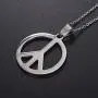 Eiffy Stainless Steel Round Anti-War Peace Sign Symbol Pendant Necklace Earrings Bracelet for Women Men Jewelry Eiffy Stainless Steel Round Anti-War Peace Sign Symbol Pendant Necklace Earrings Bracelet for Women Men Jewelry