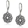 Sterling Silver Celtic Knot Lever-Back Drop Earrings Sterling Silver Celtic Knot Lever-Back Drop Earrings