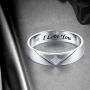 925 Sterling Silver Star Themed Jewelry I Love You Ring for Men Boys Birthday Gift for Him