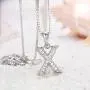 FANZE Womens 925 Sterling Silver Cubic Zirconia Initial Alphabet A-Z 26 Letters Pendant Necklace Birthday Gift FANZE Womens 925 Sterling Silver Cubic Zirconia Initial Alphabet A-Z 26 Letters Pendant Necklace Birthday Gift