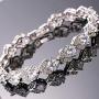 U7 Women Birthstone Crystal Bracelet 18K Gold Plated Round Cut Cubic Zirconia Tennis Bracelet, Fit 6-8 Inches