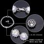 EVER FAITH Wedding Round Pave CZ Star Inspired Jewelry Set - Necklace Earrings Bracelet