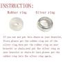 Clip Stopper Charms Sterling Silver Rondelle Spacer Bead for Bracelets （2 PCS）