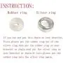 Clip Stopper Charms Sterling Silver Rondelle Spacer Bead for Bracelets （2 PCS）