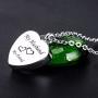K-Y Engraved Heart Memorial Urn Pendant Necklace Stainless Steel Detachable Ashes Keepsake Cremation Jewelry