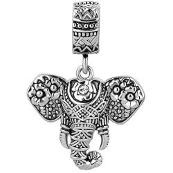 Lifequeen Mom Mother Daughter Son Elephant Charm Animal Charms Beads for Bracelets