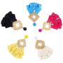 Sunmoon Bohemian Rattan Tassel Earrings for Women Lightweight Boho Jewelry Handmade Weaving Geometric Long Drop Dangle Statement Earrings