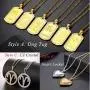 U7 Men Women Zodiac Sign Necklace Stainless Steel Rolo Chain Rhinestone Dog Tags Pendant with Constellation Horoscope Sign, Gift Packed, Custom Text Engravable