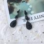 Yolmina 1920s Flapper Earrings Great Gatsby Vintage Earring Drop Wedding Earrings for Bride Women Girls Roaring 20s Party Rhinestone Jewelry Accessories Silver/Gold/Black/Red/Green/Blue