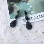 Yolmina 1920s Flapper Earrings Great Gatsby Vintage Earring Drop Wedding Earrings for Bride Women Girls Roaring 20s Party Rhinestone Jewelry Accessories Silver/Gold/Black/Red/Green/Blue