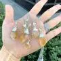Genuine Sterling Silver Raw Amethyst Citrine Gemstone Necklace 18 inch Healing Crystals Chakra Stones Women Girls Birthday Mothers Gifts