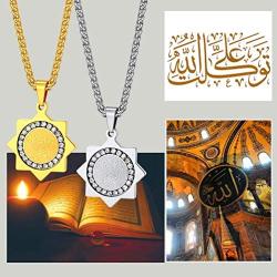 PROSTEEL The Holy Quran Pendant Necklace, Vintage, Islam Jewelry, Islamic Fashion, Ramadan Gift