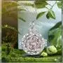 INFUSEU Essential Oil Diffuser Necklace Aromatherapy Lava Rock Stone Jewelry for Women Girls, Dainty Rhodium Plated Pendant, Stainless Steel Chain 24'', 7pcs Lava Stones INFUSEU Essential Oil Diffuser Necklace Aromatherapy Lava Rock Stone Jewelry for Women Girls, Dainty Rhodium Plated Pendant, Stainless Steel Chain 24'', 7pcs Lava Stones