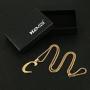 HZMAN Mens Stainless Steel Alphabet Initial Letters Pendant Necklace 2 Colors Gold Silve from A-Z
