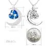Mothers Day Necklace for Women Birthday Gifts I Love You to the Moon and Back Necklace September Blue sapphire Birthstone Jewelry Heart Moon Pendant