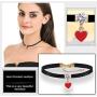 Konpicca Black Leather Punk Choker Premium Black Vegan Leather Choker and Collar Necklace with Elegant Pendant