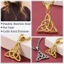 FaithHeart Triangle Celtic Knot Necklace Stainless Steel Vintage Irish Pendant Jewelry for Men Women with 24 Inch Chain (Silver/Gold) FaithHeart Triangle Celtic Knot Necklace Stainless Steel Vintage Irish Pendant Jewelry for Men Women with 24 Inch Chain (Silver/Gold)