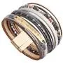 GelConnie Inspirational Leather Cuff Bracelets for Women Yoga Chakra Multi Strands Boho Bracelets Gold Plated Magnetic Bohemian Wrap Bracelet GelConnie Inspirational Leather Cuff Bracelets for Women Yoga Chakra Multi Strands Boho Bracelets Gold Plated Magnetic Bohemian Wrap Bracelet