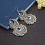 Zephyrr Fashion Turkish Style Beaded Layered Chandbali Earrings Statement Jewelry for Women (JAE-4887)
