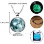 iDMSON Moon Necklace Glow in The Dark Magical Fairy Necklace for Women Girls