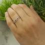 Dazzlingrock Collection 10K Round Gemstone & Diamond Ladies Swirl Anniversary Wedding Band, White Gold
