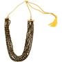 Sansar India Five Layer Beads Multistrand Indian Necklace Jewelry for Girls and Women