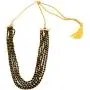 Sansar India Five Layer Beads Multistrand Indian Necklace Jewelry for Girls and Women Sansar India Five Layer Beads Multistrand Indian Necklace Jewelry for Girls and Women